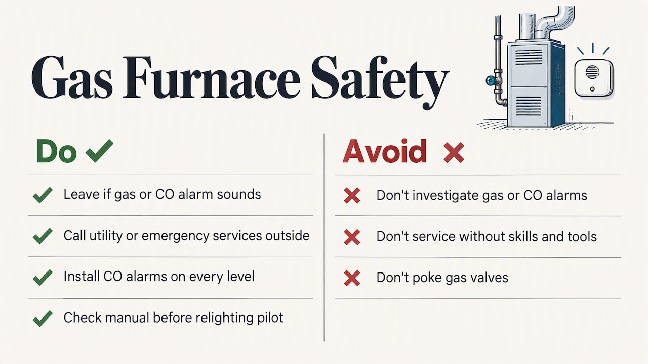 Gas furnaces: where DIY stops — overview diagram