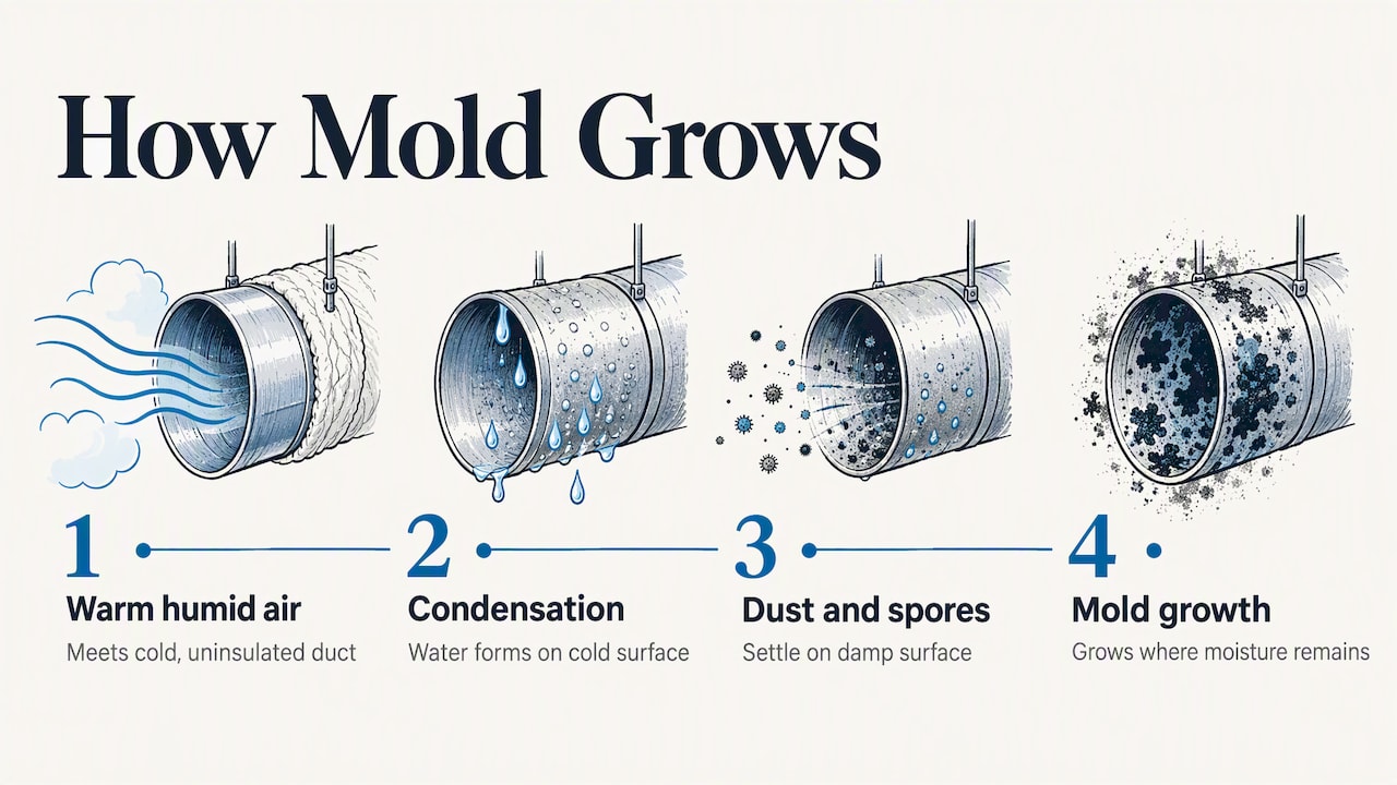 How vent condensation can lead to mold